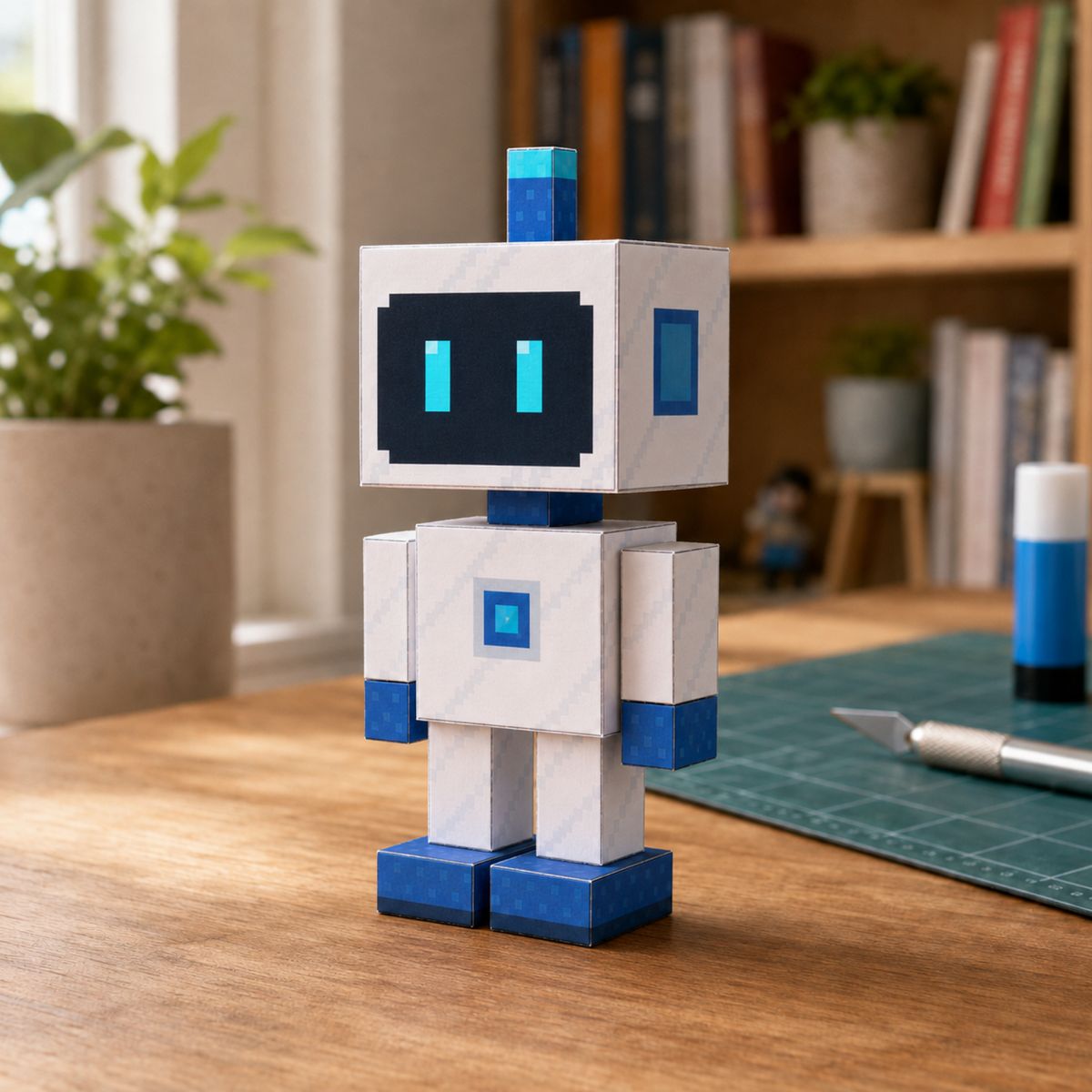 Astrobot papercraft model, assembled