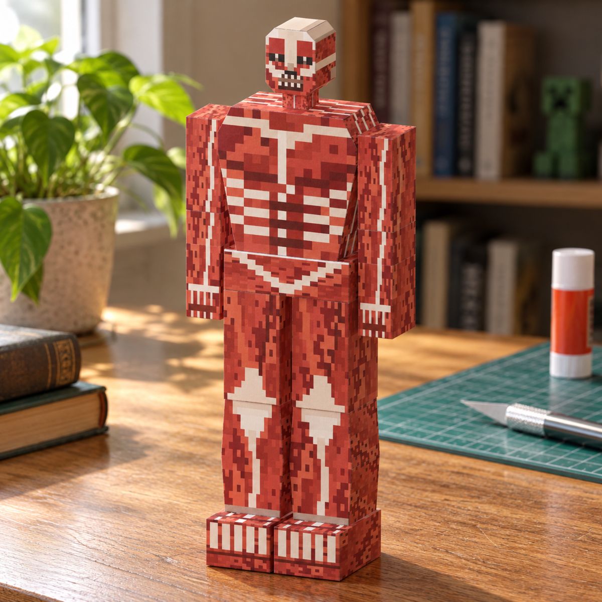 Colossal Titan papercraft model, assembled