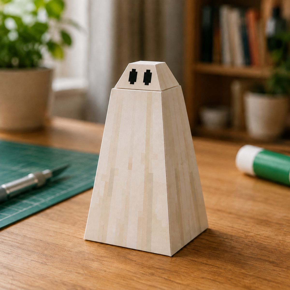 Halloween Ghost papercraft model, assembled