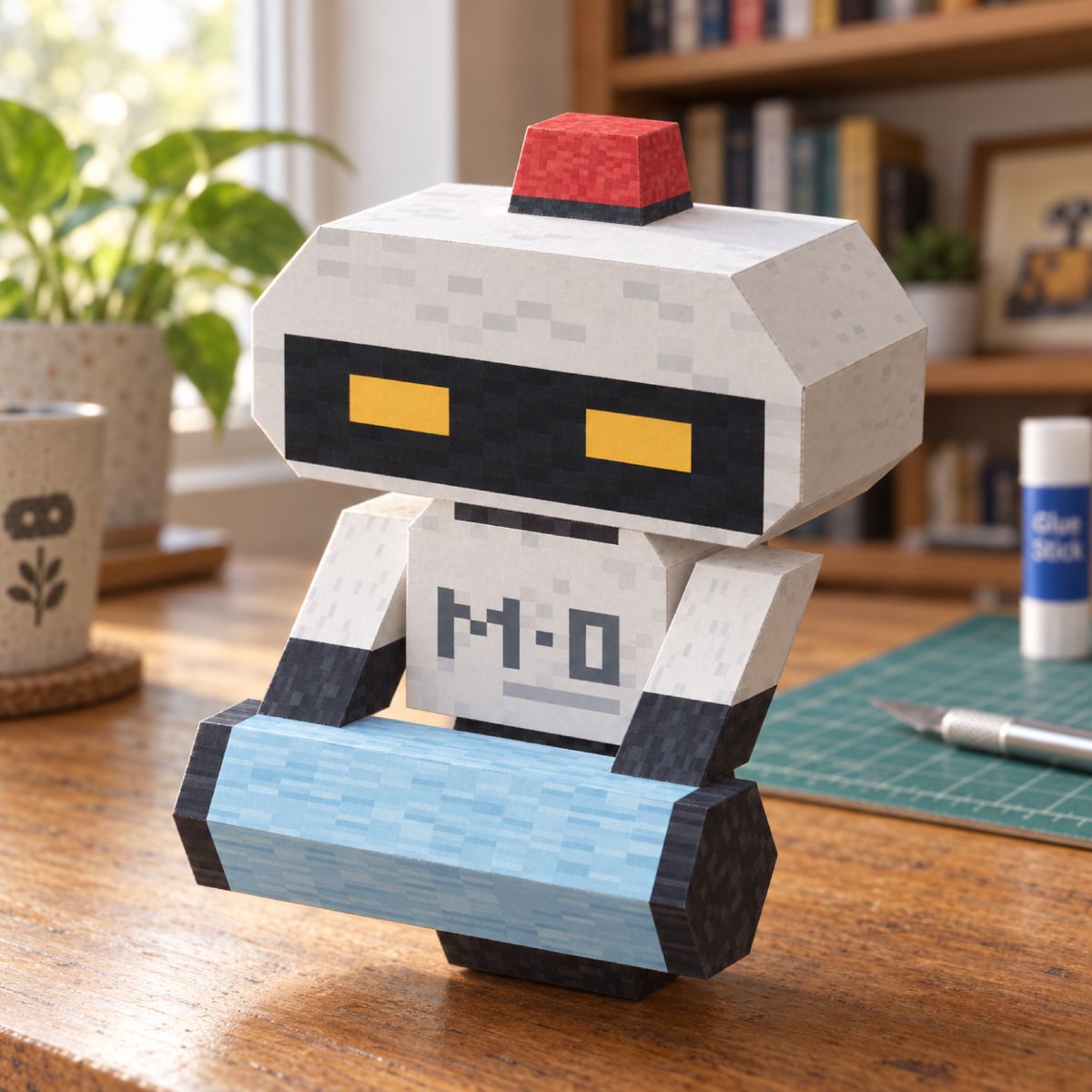 M-O papercraft model, assembled
