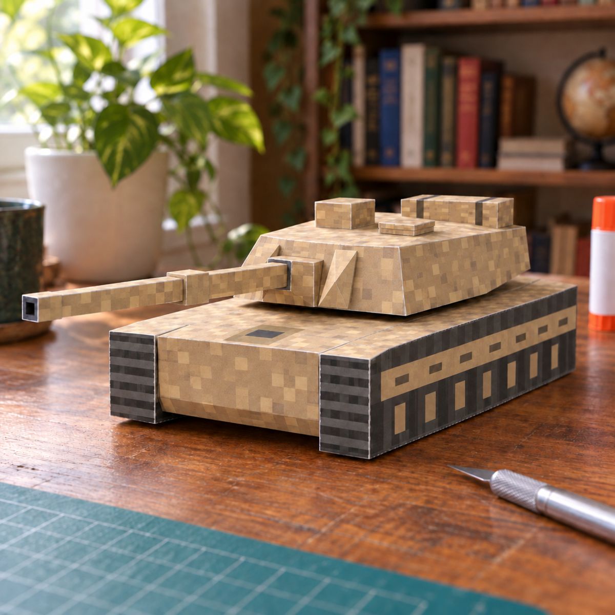 M1 Abrams — Large Model papercraft model, assembled