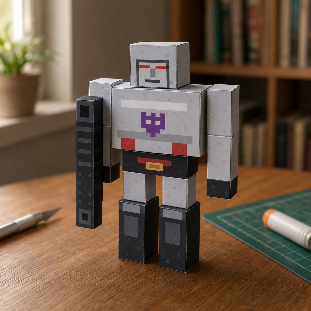 Megatron papercraft model, assembled
