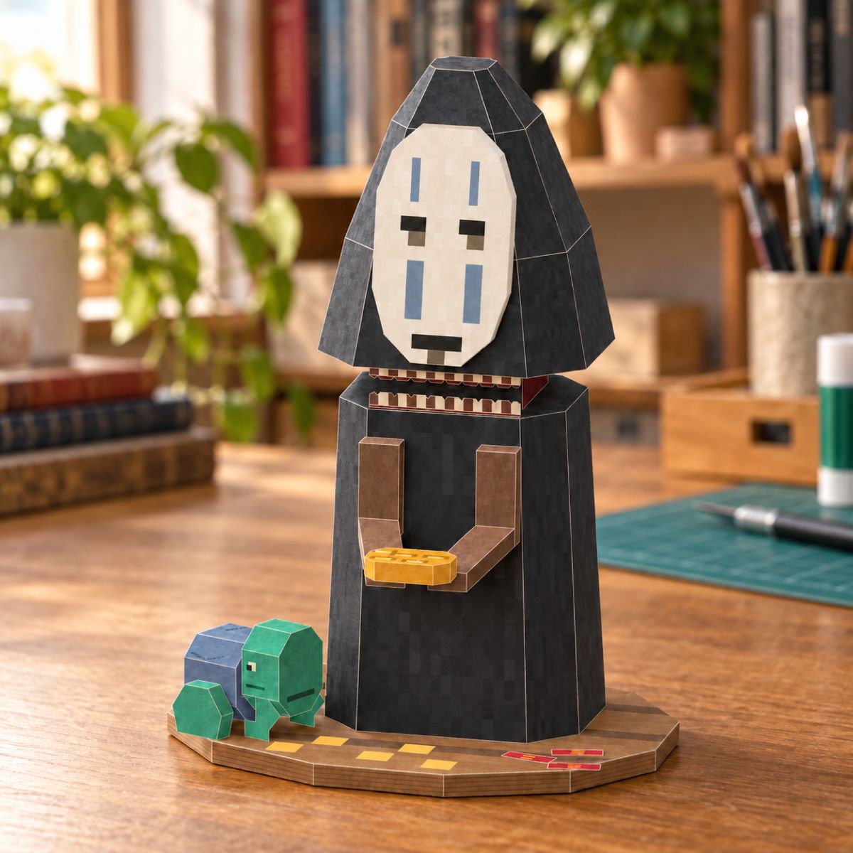 No-Face papercraft model, assembled