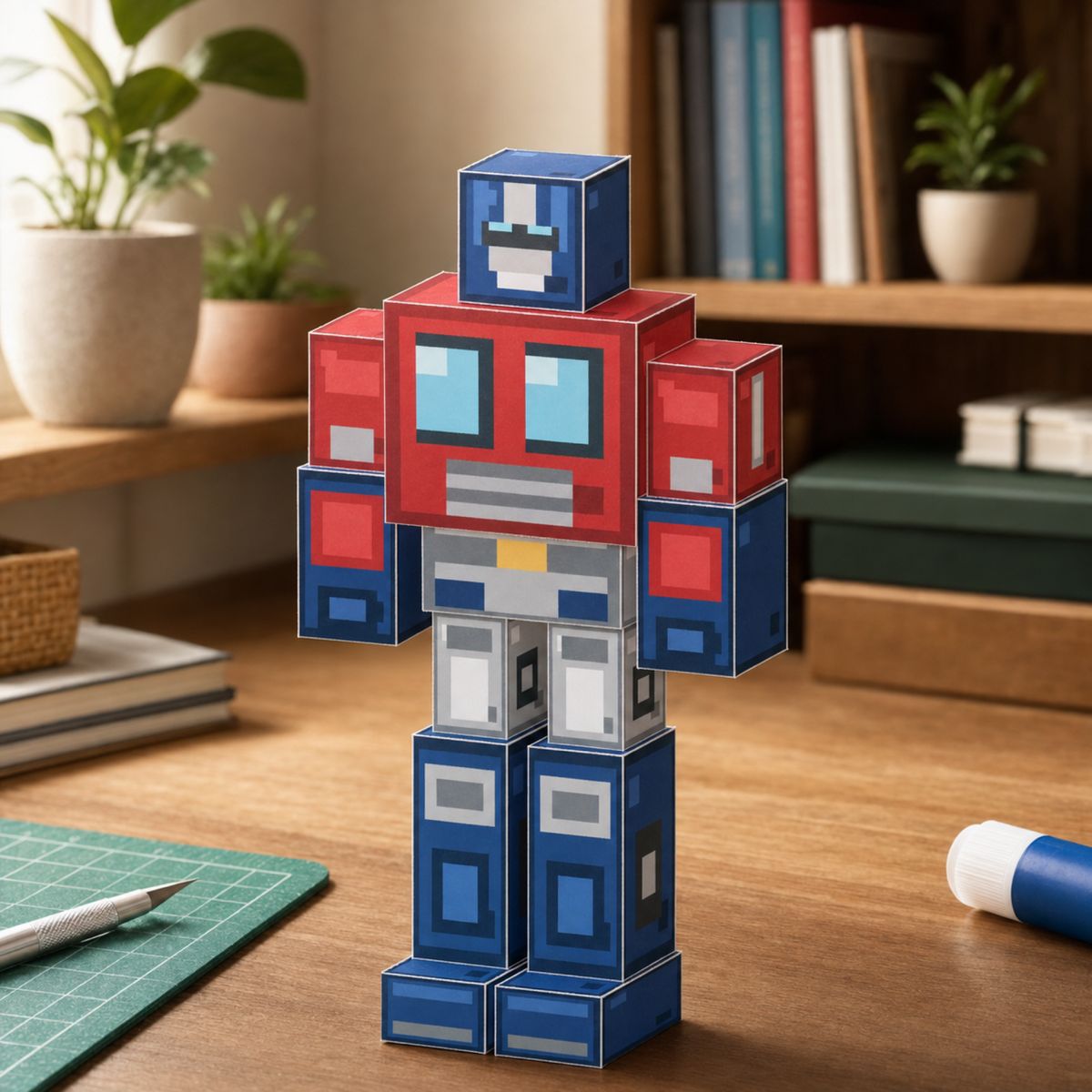 Optimus prime papercraft model, assembled