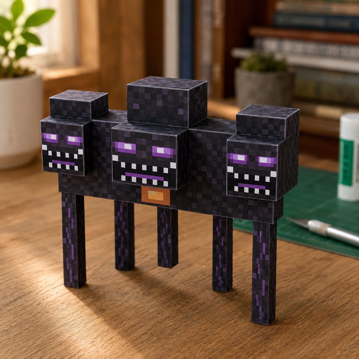 Wither Storm papercraft model, assembled